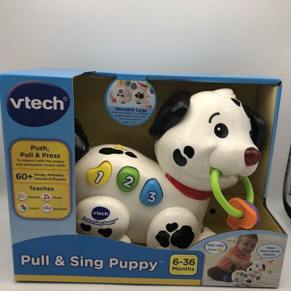 VTech Pull & Sing Puppy Musical Learning Toy Lights Sounds Ages 6-36 Months - Picture 2 of 7